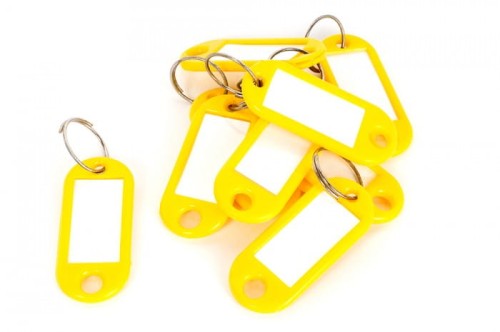 Żółta zawieszka na klucze