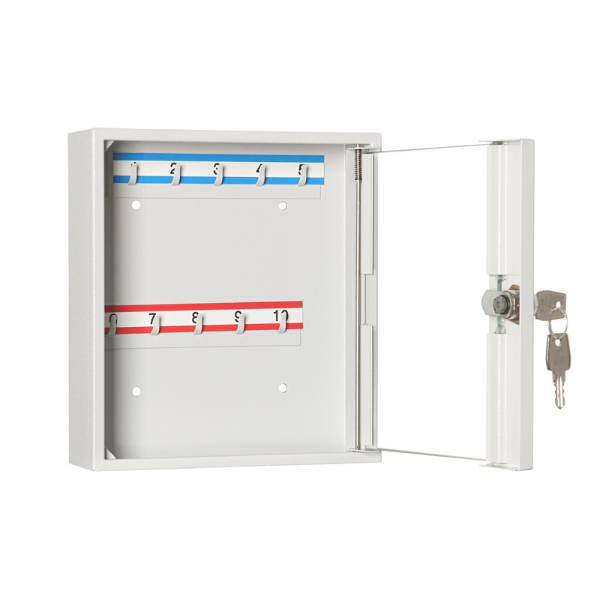Metalowa szafka na klucze SK 10/S – przeszklona szafka na 10 kluczy z darmową dostawą