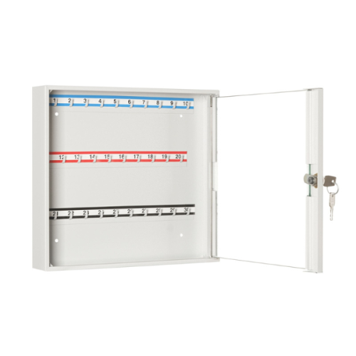 Metalowa szafka na klucze SK 30/S – przeszklona szafka na 30 kluczy z darmową dostawą
