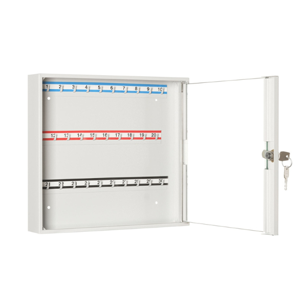 Metalowa szafka na klucze SK 30/S – przeszklona szafka na 30 kluczy z darmową dostawą